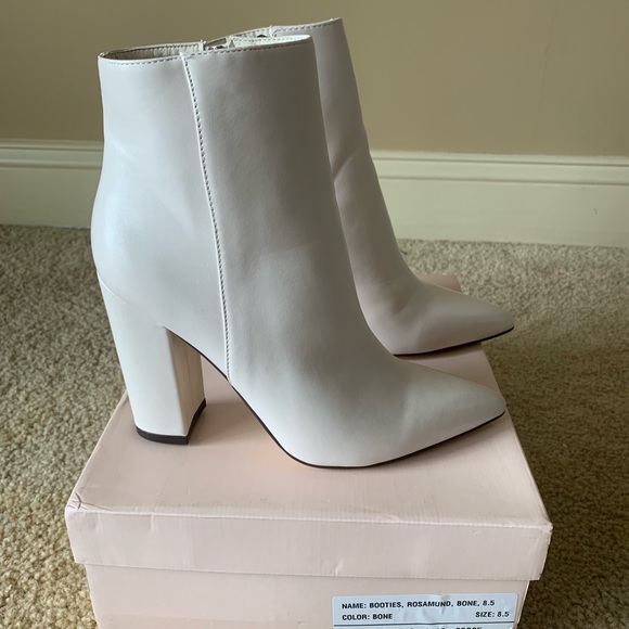 justfab white booties